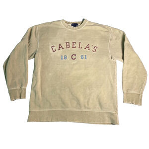 Vintage 90s Cabelas Non Fiction Crew Neck Mens Small Made in Canada 100% Cotton